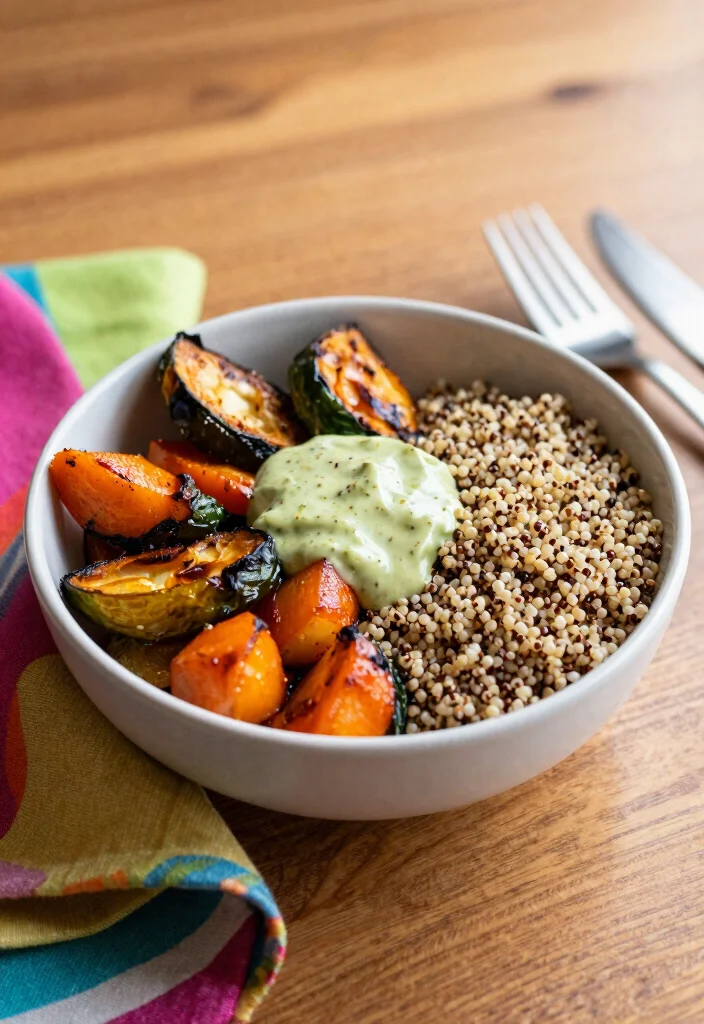 12 Winter Vegan Recipes for Cozy Warming Seasonal Meals - 6. Roasted Vegetable Quinoa Bowl