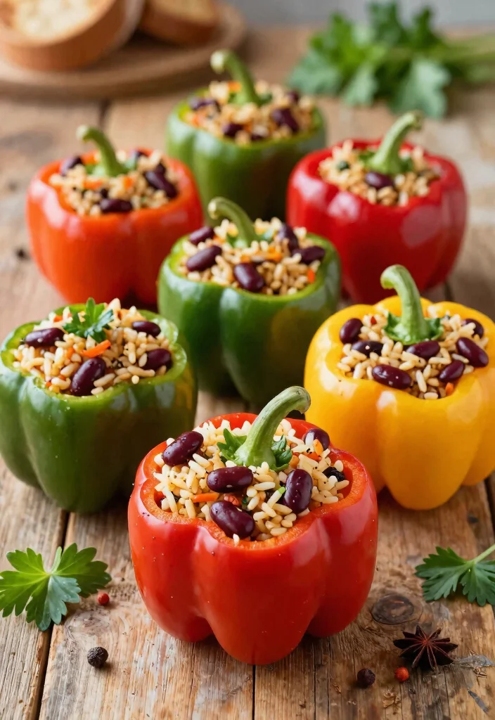 12 Winter Vegan Recipes for Cozy Warming Seasonal Meals - 7. Vegan Stuffed Bell Peppers