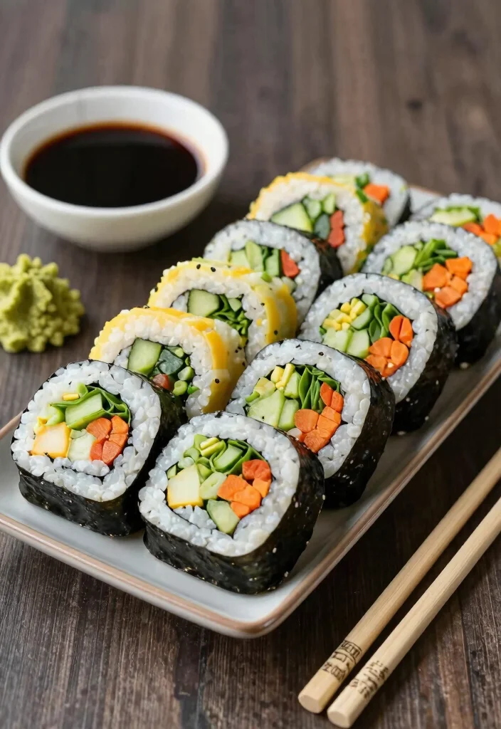 14 Healthy Lunch Ideas Recipes for Simple Balanced Meals - 14. Veggie Sushi Rolls