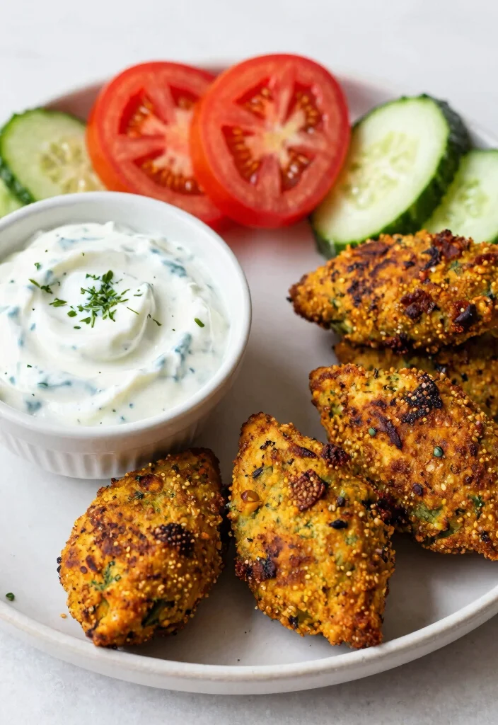 14 High-Protein Dinner Recipes for Easy Satisfying Meals - 13. Baked Falafel with Tzatziki
