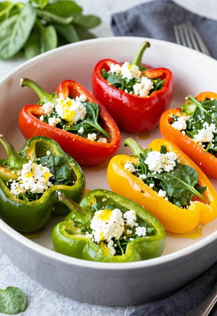 14 High-Protein Dinner Recipes for Easy Satisfying Meals - 4. Spinach and Feta Stuffed Peppers