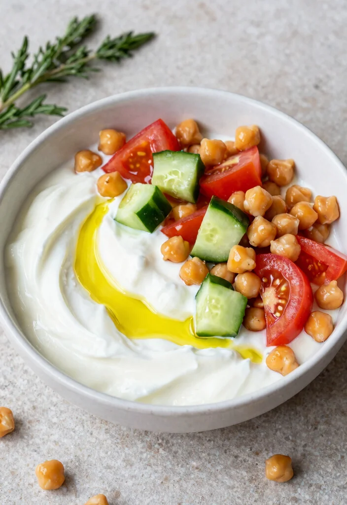 14 High-Protein Dinner Recipes for Easy Satisfying Meals - 5. Greek Yogurt and Chickpea Bowl