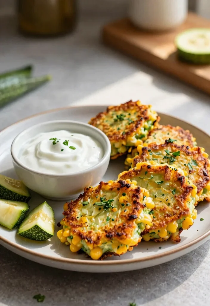 14 High-Protein Dinner Recipes for Easy Satisfying Meals - 8. Zucchini and Corn Fritters