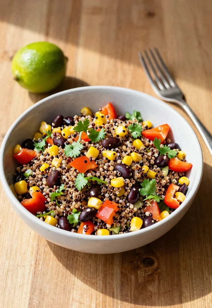 14 High-Protein Healthy Recipes for Easy Filling Meals - 1. Quinoa & Black Bean Salad