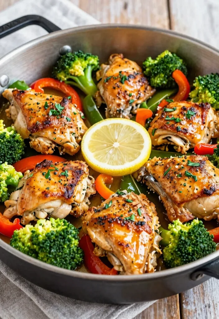 14 Top Dinner Recipes for Easy Delicious Everyday Meals - 1. One-Pan Lemon Garlic Chicken and Veggies