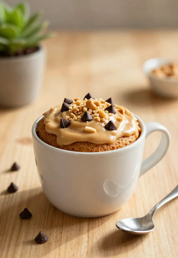 8 Single-Serve Dessert Recipes for Fast Simple Sweet Cravings - 3. Peanut Butter Mug Cake